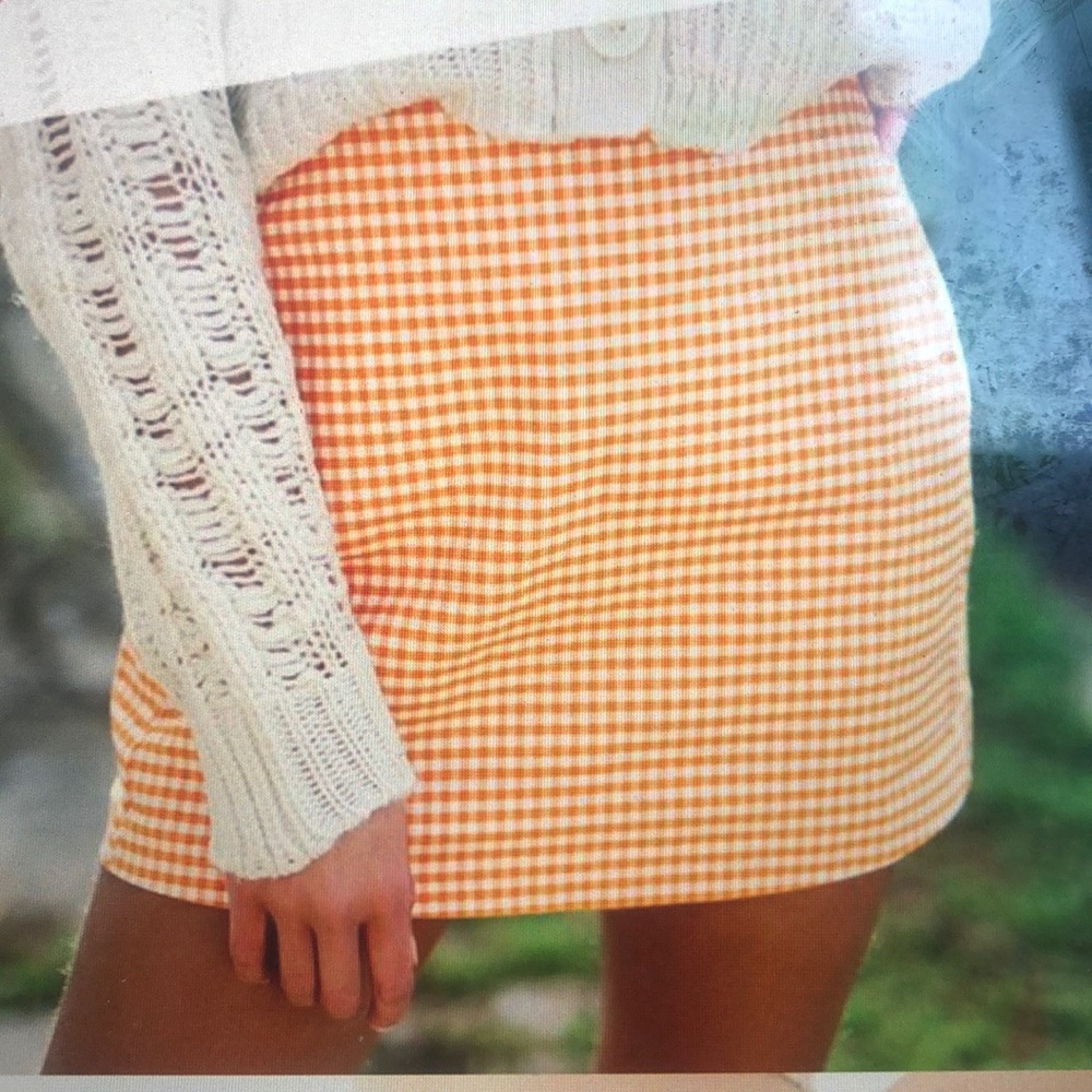 Urbane Outfitters Checkered Gingham Mini Skirt